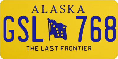 AK license plate GSL768