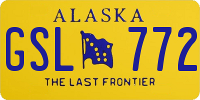 AK license plate GSL772