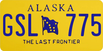 AK license plate GSL775