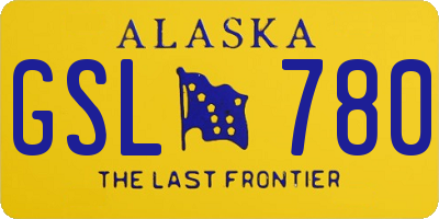 AK license plate GSL780