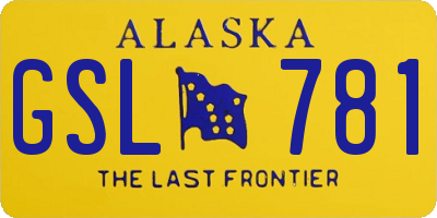 AK license plate GSL781