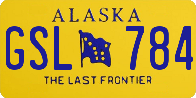 AK license plate GSL784