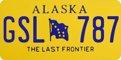 AK license plate GSL787