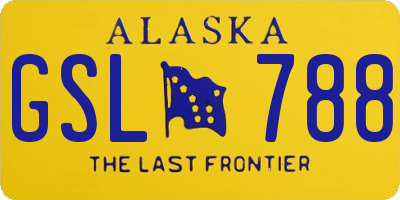 AK license plate GSL788
