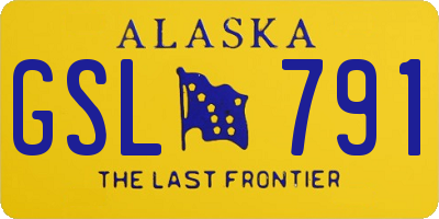 AK license plate GSL791