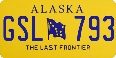 AK license plate GSL793