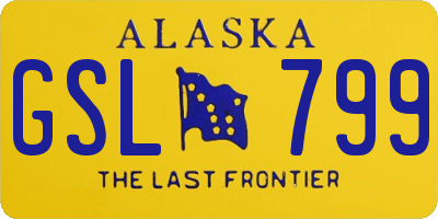 AK license plate GSL799