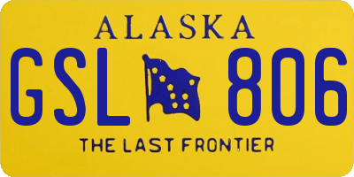 AK license plate GSL806