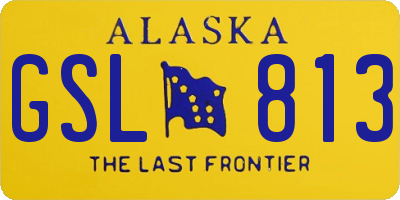 AK license plate GSL813