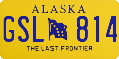 AK license plate GSL814