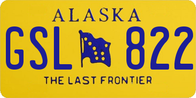 AK license plate GSL822