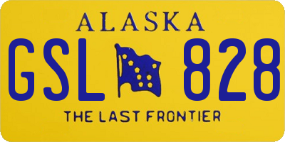 AK license plate GSL828