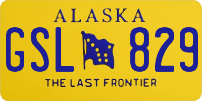 AK license plate GSL829