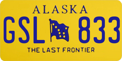 AK license plate GSL833
