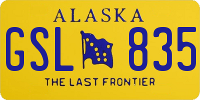 AK license plate GSL835