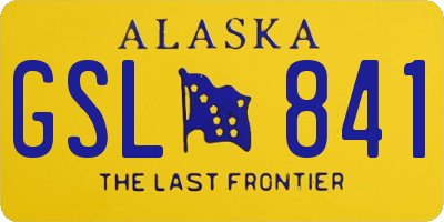 AK license plate GSL841