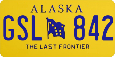 AK license plate GSL842