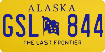 AK license plate GSL844