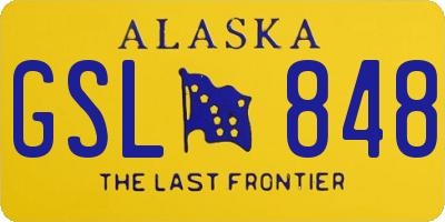 AK license plate GSL848