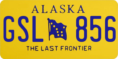 AK license plate GSL856