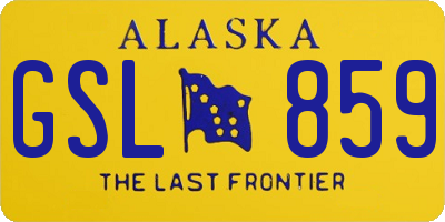 AK license plate GSL859