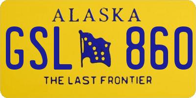 AK license plate GSL860