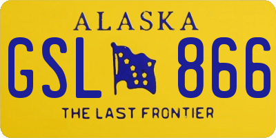 AK license plate GSL866