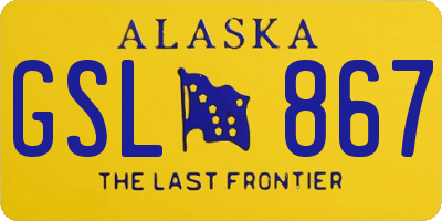 AK license plate GSL867