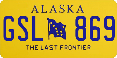 AK license plate GSL869