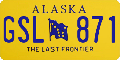 AK license plate GSL871