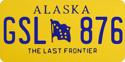 AK license plate GSL876