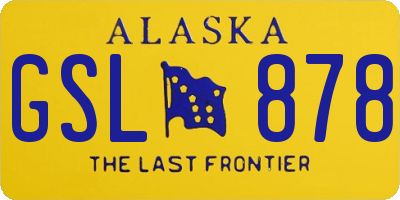 AK license plate GSL878