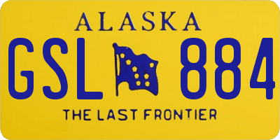 AK license plate GSL884