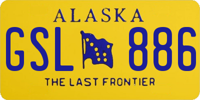 AK license plate GSL886