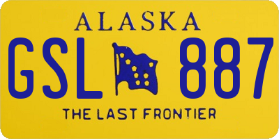 AK license plate GSL887