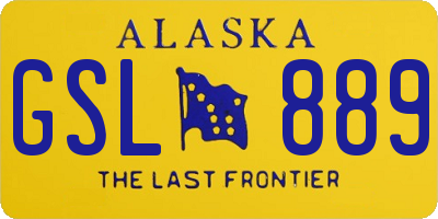 AK license plate GSL889