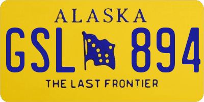AK license plate GSL894