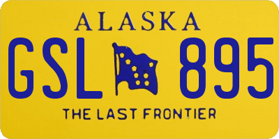 AK license plate GSL895