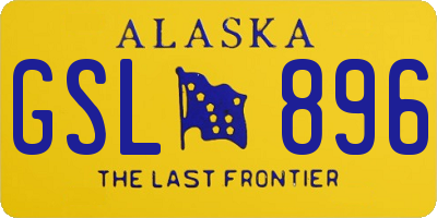 AK license plate GSL896