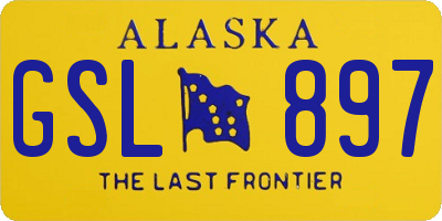 AK license plate GSL897