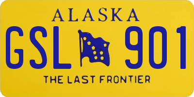 AK license plate GSL901