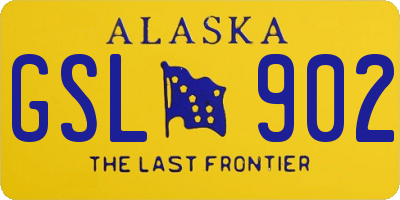 AK license plate GSL902