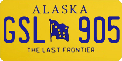 AK license plate GSL905