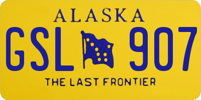 AK license plate GSL907