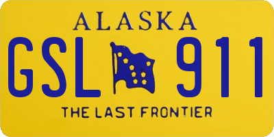 AK license plate GSL911