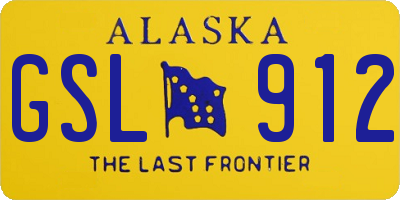 AK license plate GSL912