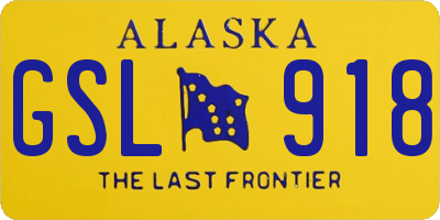 AK license plate GSL918
