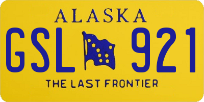 AK license plate GSL921