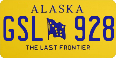 AK license plate GSL928