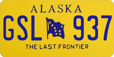 AK license plate GSL937